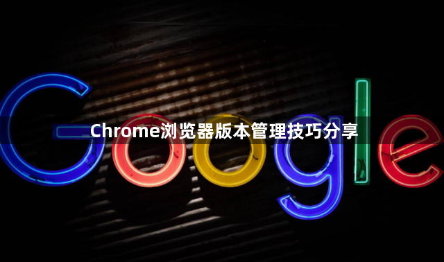 Chrome浏览器版本管理技巧分享1