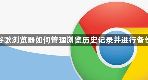 谷歌浏览器如何管理浏览历史记录并进行备份1
