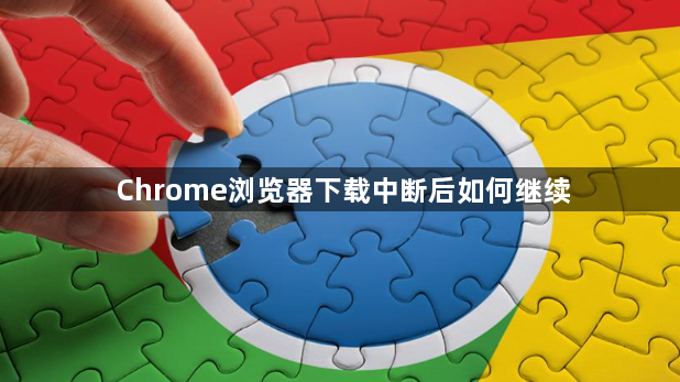 Chrome浏览器下载中断后如何继续1