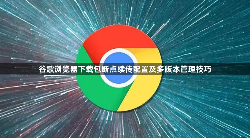 谷歌浏览器下载包断点续传配置及多版本管理技巧1
