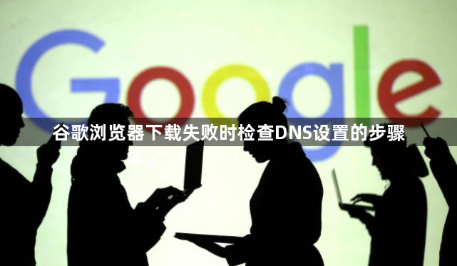 谷歌浏览器下载失败时检查DNS设置的步骤1