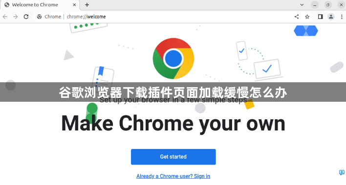 谷歌浏览器下载插件页面加载缓慢怎么办1