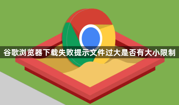 谷歌浏览器下载失败提示文件过大是否有大小限制1