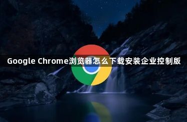 Google Chrome浏览器怎么下载安装企业控制版1