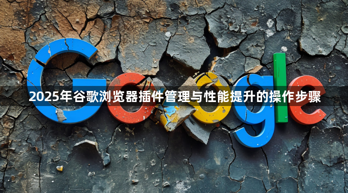 2025年谷歌浏览器插件管理与性能提升的操作步骤1