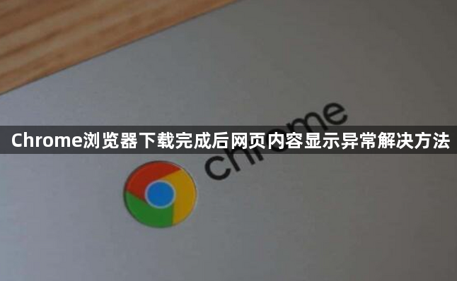 Chrome浏览器下载完成后网页内容显示异常解决方法1