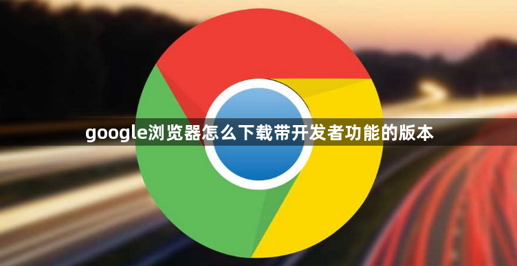 google浏览器怎么下载带开发者功能的版本1