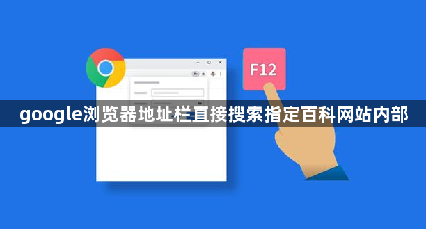 google浏览器地址栏直接搜索指定百科网站内部1