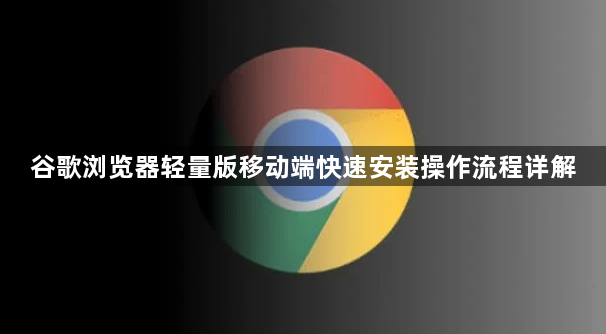 谷歌浏览器轻量版移动端快速安装操作流程详解1