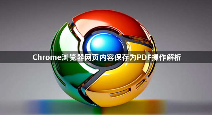 Chrome浏览器网页内容保存为PDF操作解析1