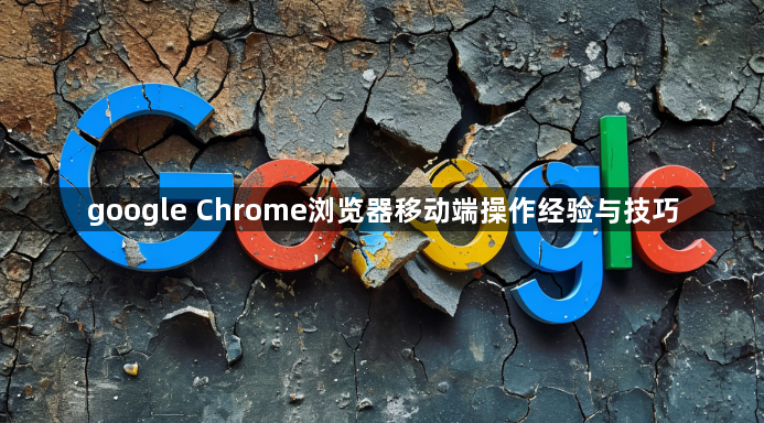 google Chrome浏览器移动端操作经验与技巧1