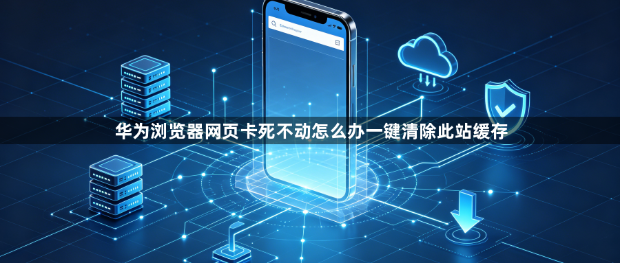 华为浏览器网页卡死不动怎么办一键清除此站缓存1