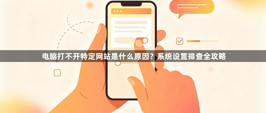 电脑打不开特定网站是什么原因?系统设置排查全攻略1
