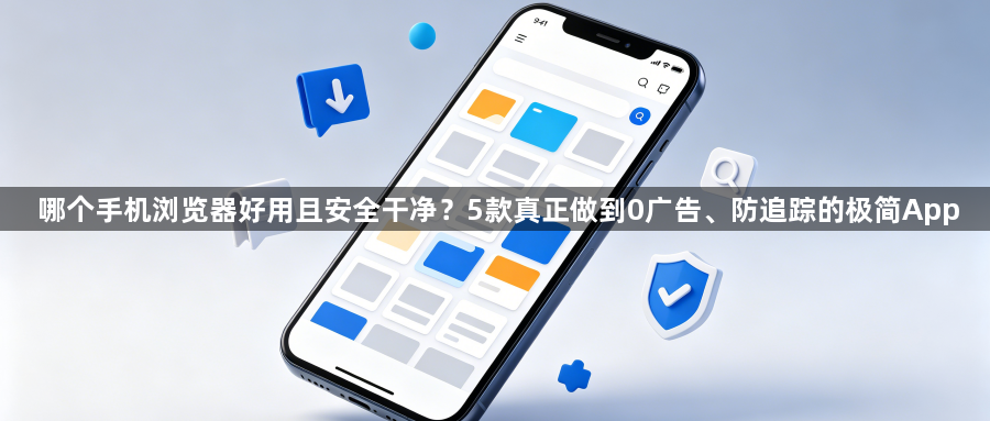 哪个手机浏览器好用且安全干净？5款真正做到0广告、防追踪的极简App1