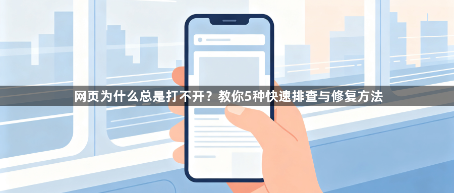 网页为什么总是打不开？教你5种快速排查与修复方法1