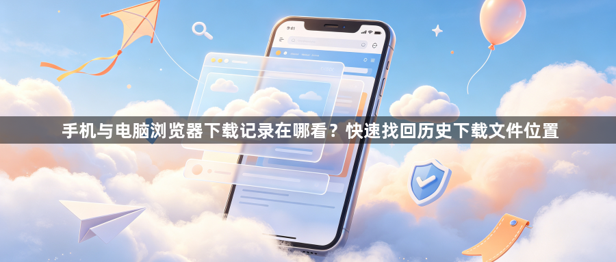 手机与电脑浏览器下载记录在哪看?快速找回历史下载文件位置1