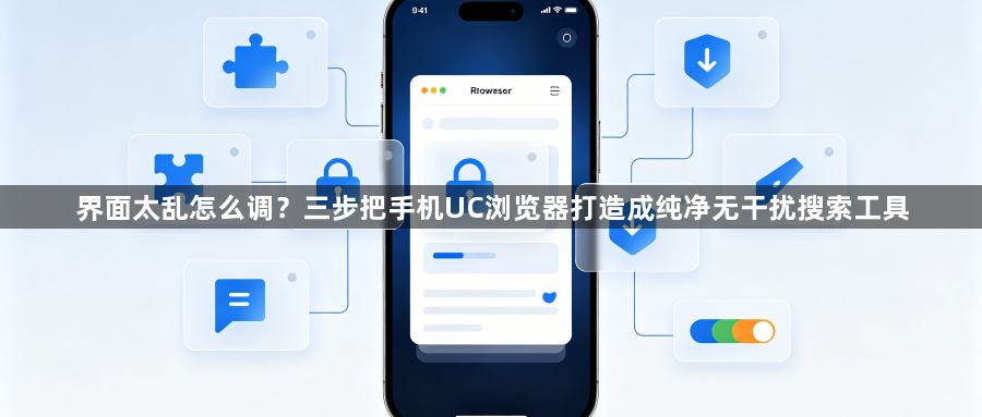 界面太乱怎么调？三步把手机UC浏览器打造成纯净无干扰搜索工具1