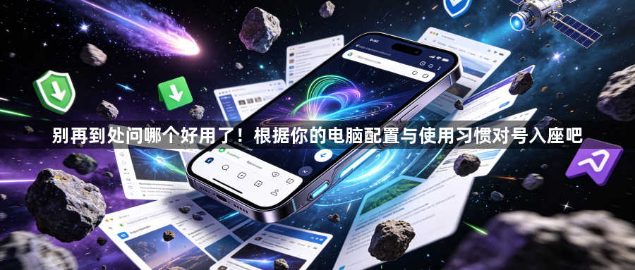 别再到处问哪个好用了！根据你的电脑配置与使用习惯对号入座吧1