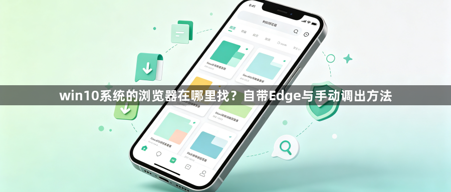 win10系统的浏览器在哪里找？自带Edge与手动调出方法1