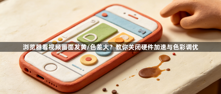 浏览器看视频画面发黄/色差大？教你关闭硬件加速与色彩调优1